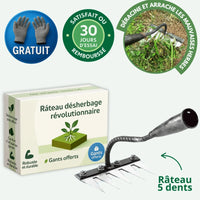 Râteau de désherbage universel – Enlevez les herbes debout sans effort et sans douleur